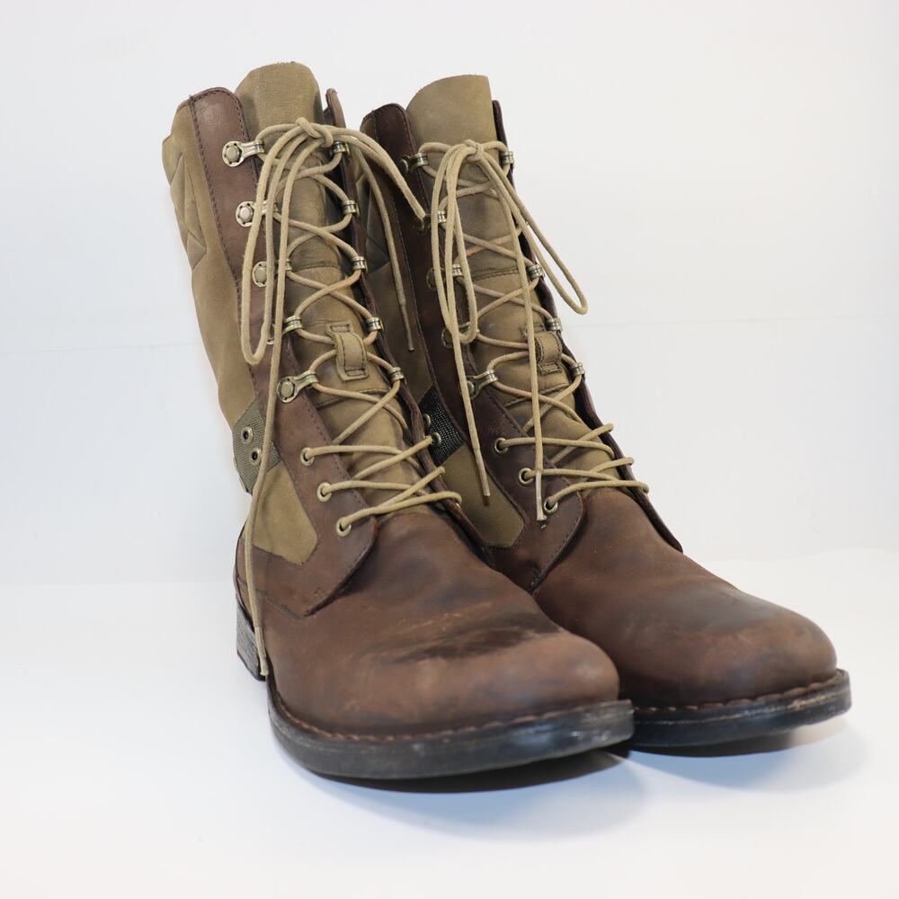 J. Shoes Brown Leather Field‎ Boots Lace-Up Restoration Project Men’s 8